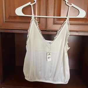 Express Cami with Lace Trim NWT White Size: XS